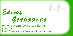 edina gerbovics business card